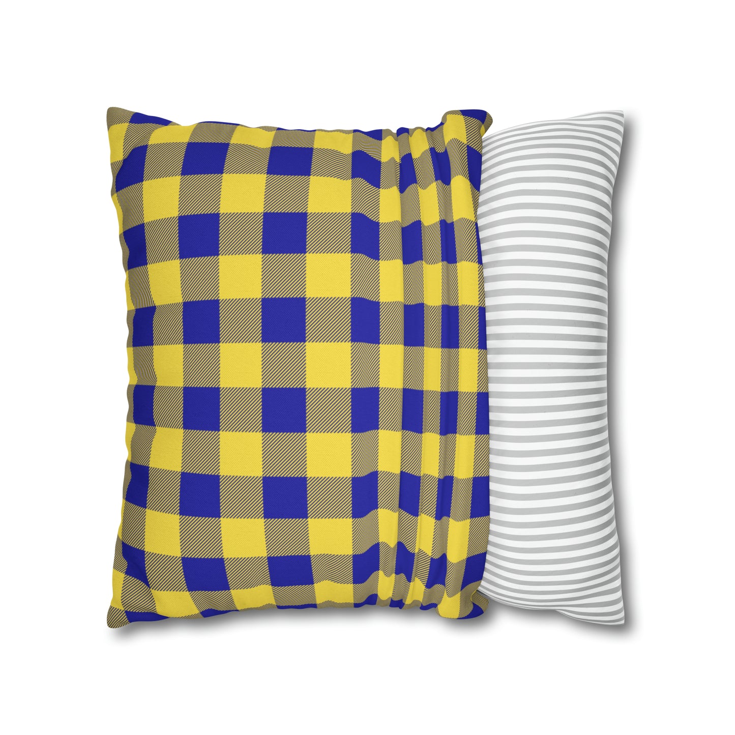 Sabres Buffalo Plaid Spun Polyester Square Pillow Case