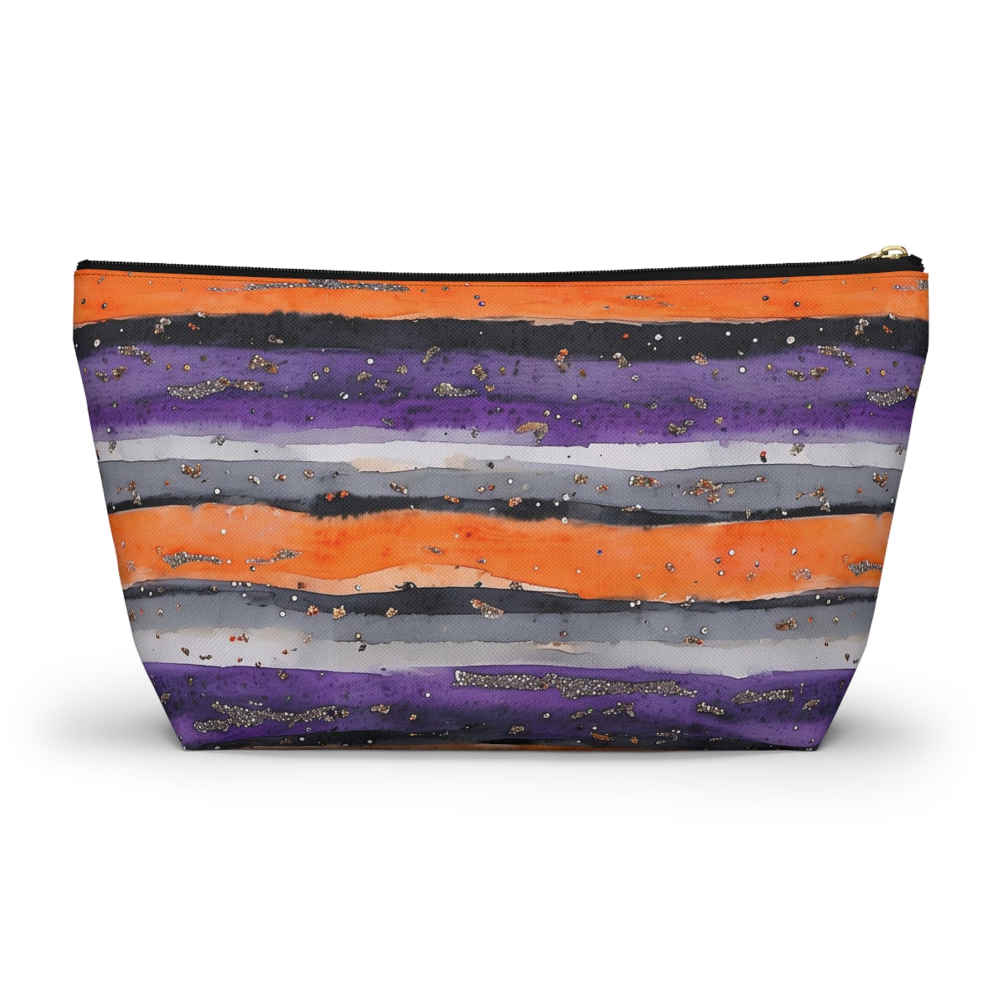 Bandits Watercolor Striped Accessory Pouch w T-bottom