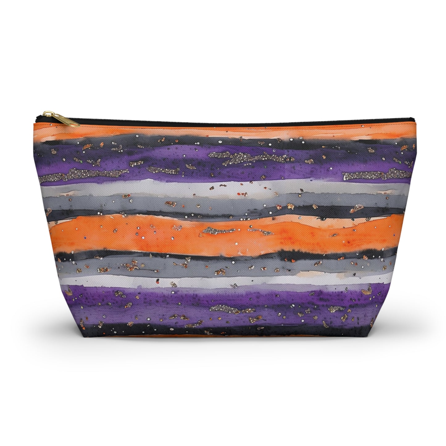 Bandits Watercolor Striped Accessory Pouch w T-bottom