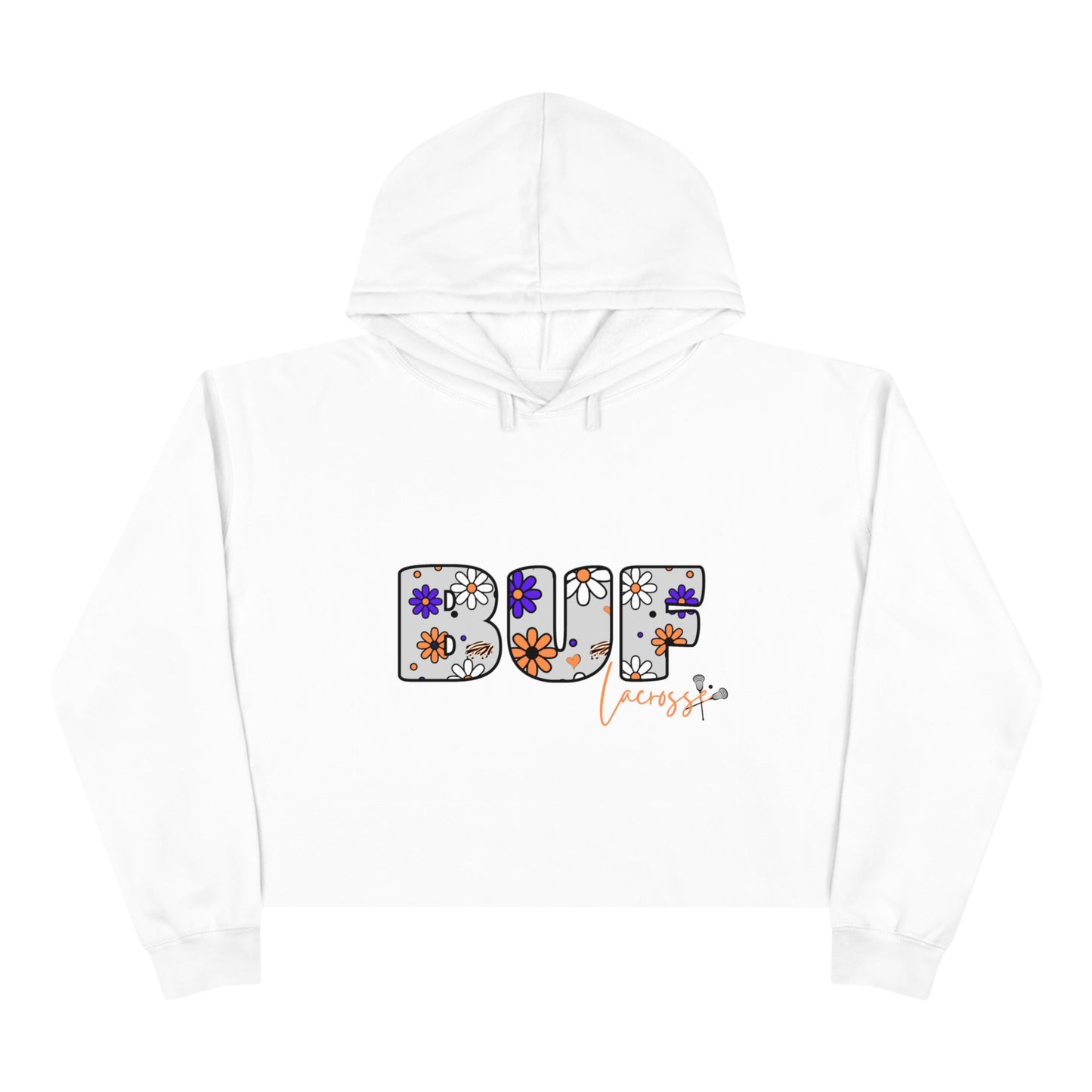 BUF Bandits Lacrosse Crop Hoodie ~ Flower Power Design