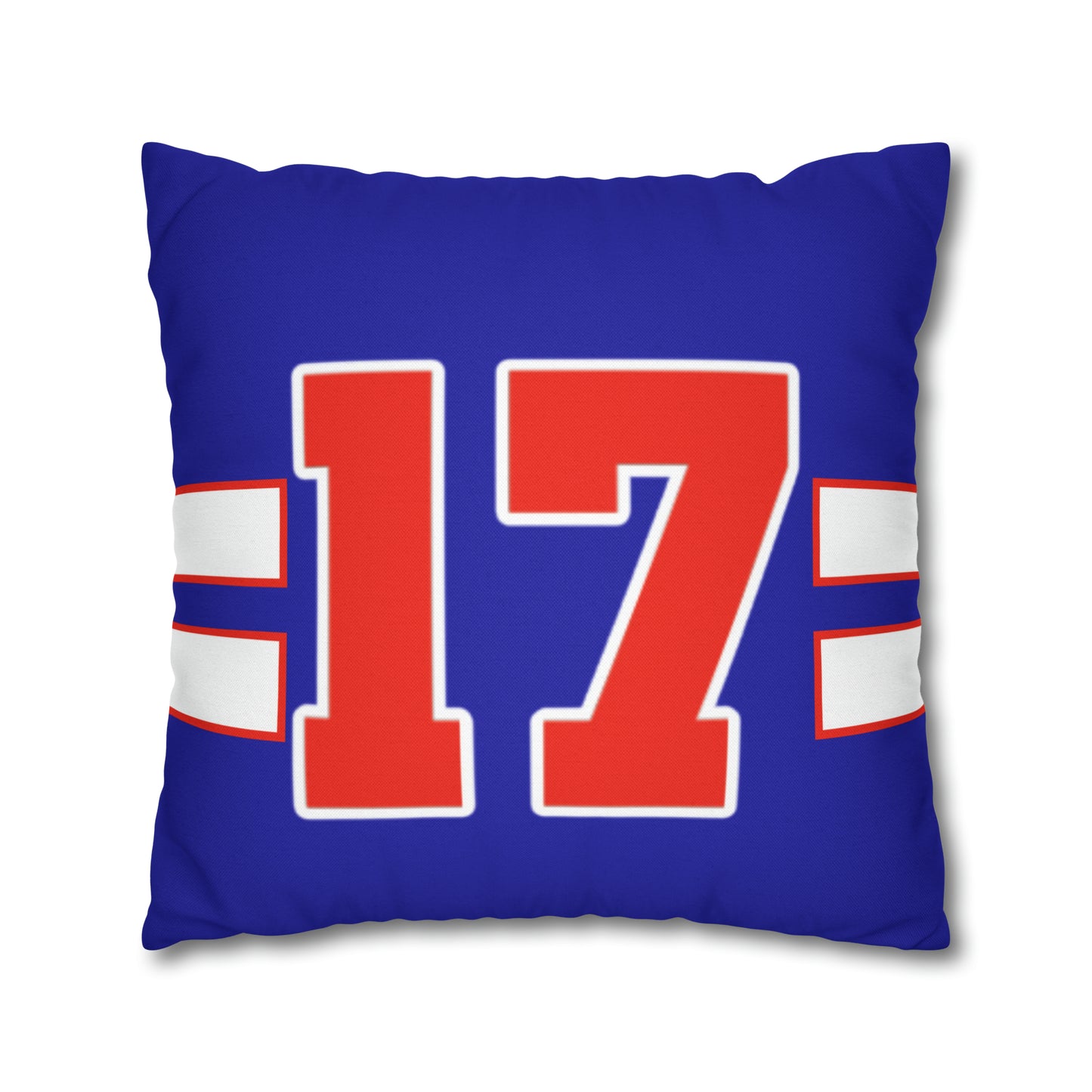 #17 Buffalo Bills Fan Spun Polyester Square Pillow Case