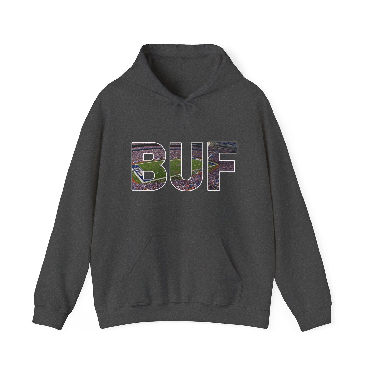 BUF Buffalo Bills Stadium Unisex Heavy Blend™ Hooded Sweatshirt