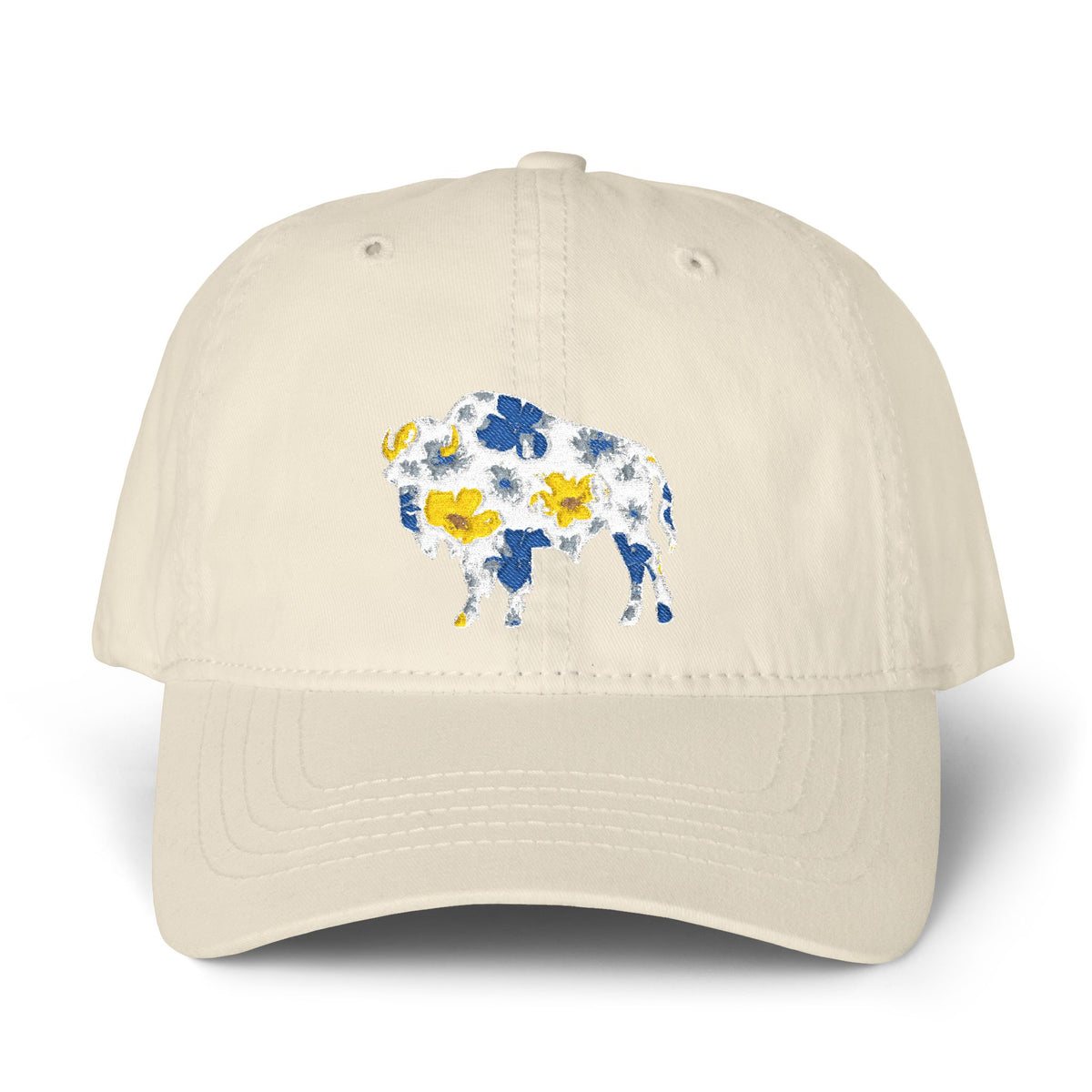 HOCKEY FLORAL BUFFALO Baseball Hat (Embroidery)