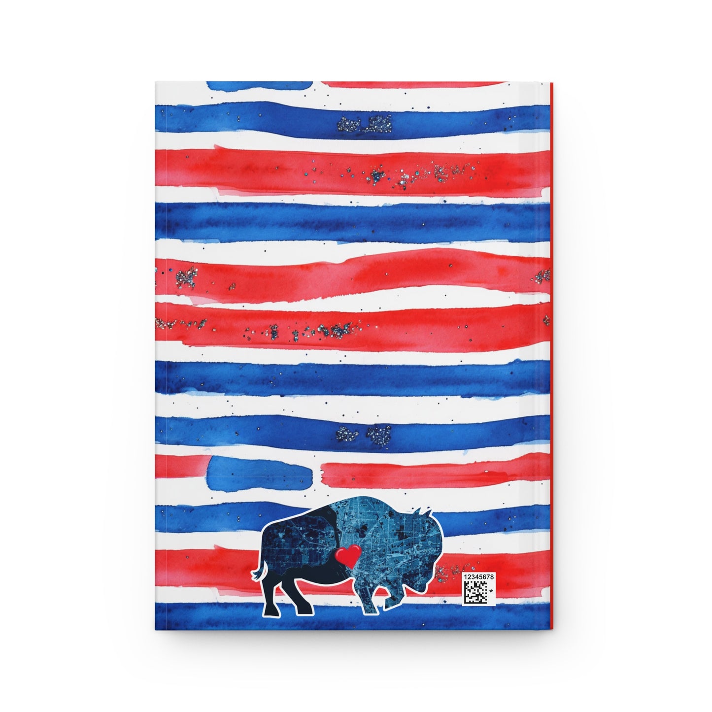 Buffalo Bills Watercolor 6" x 9" 150 Page (75 sheets) white lined paper Hardcover Journal