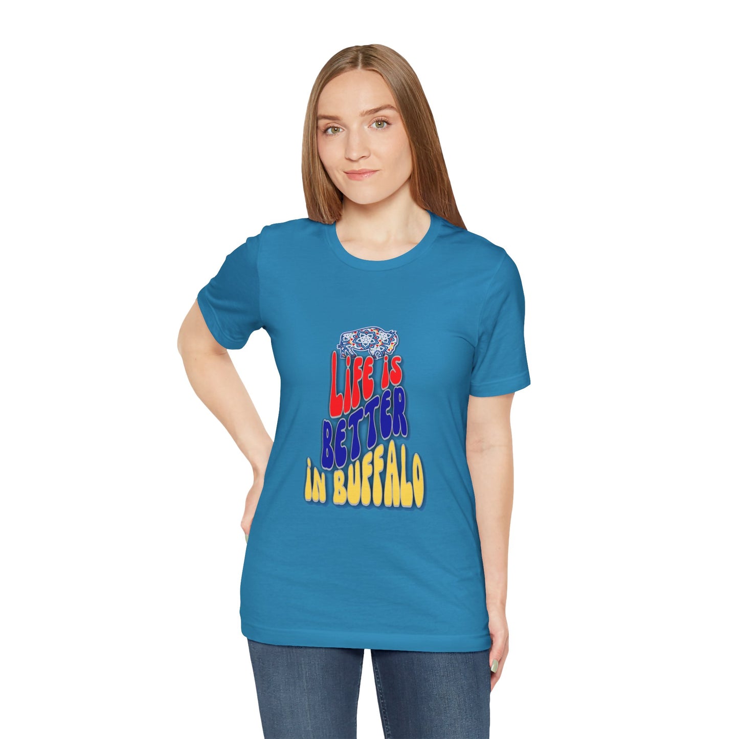 Life is Better in Buffalo Unisex Jersey Short Sleeve Tee