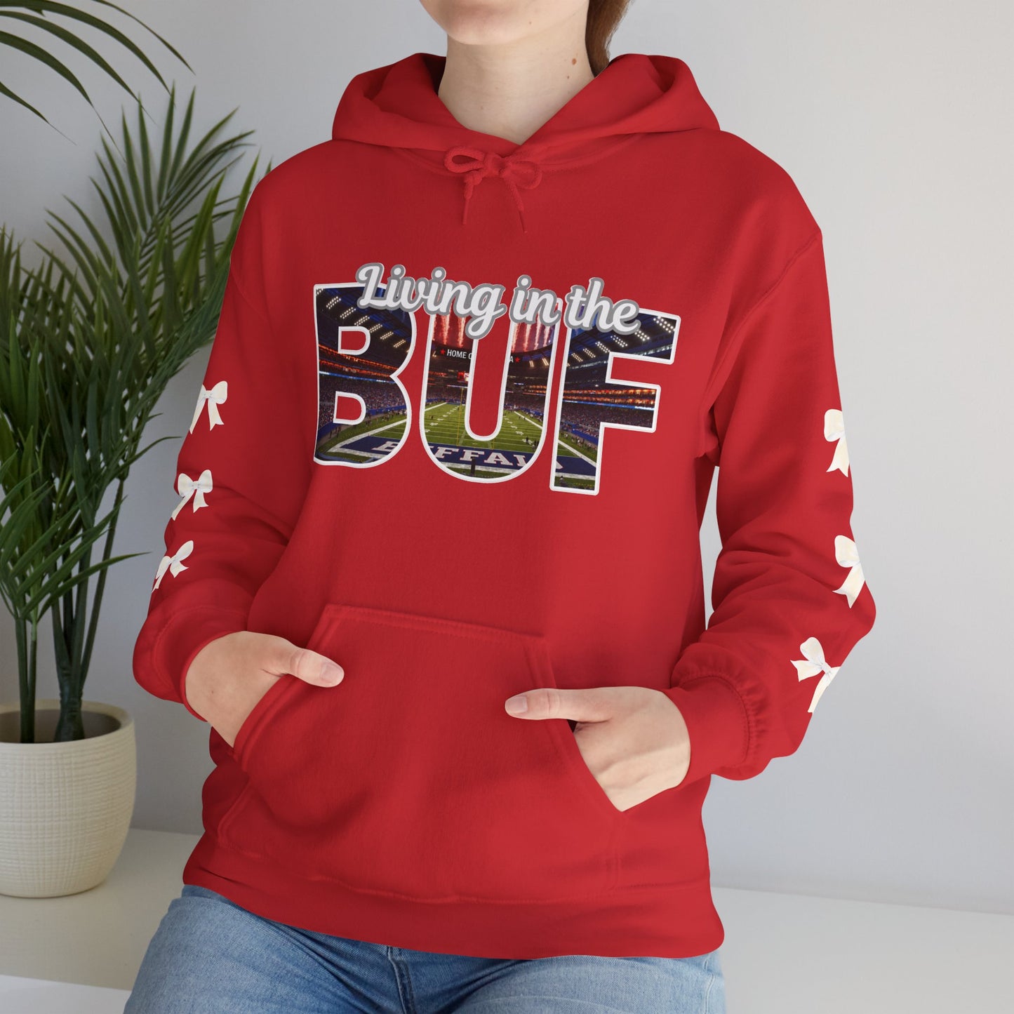 BUF Buffalo Bills Stadium Unisex Heavy Blend™ Hooded Sweatshirt
