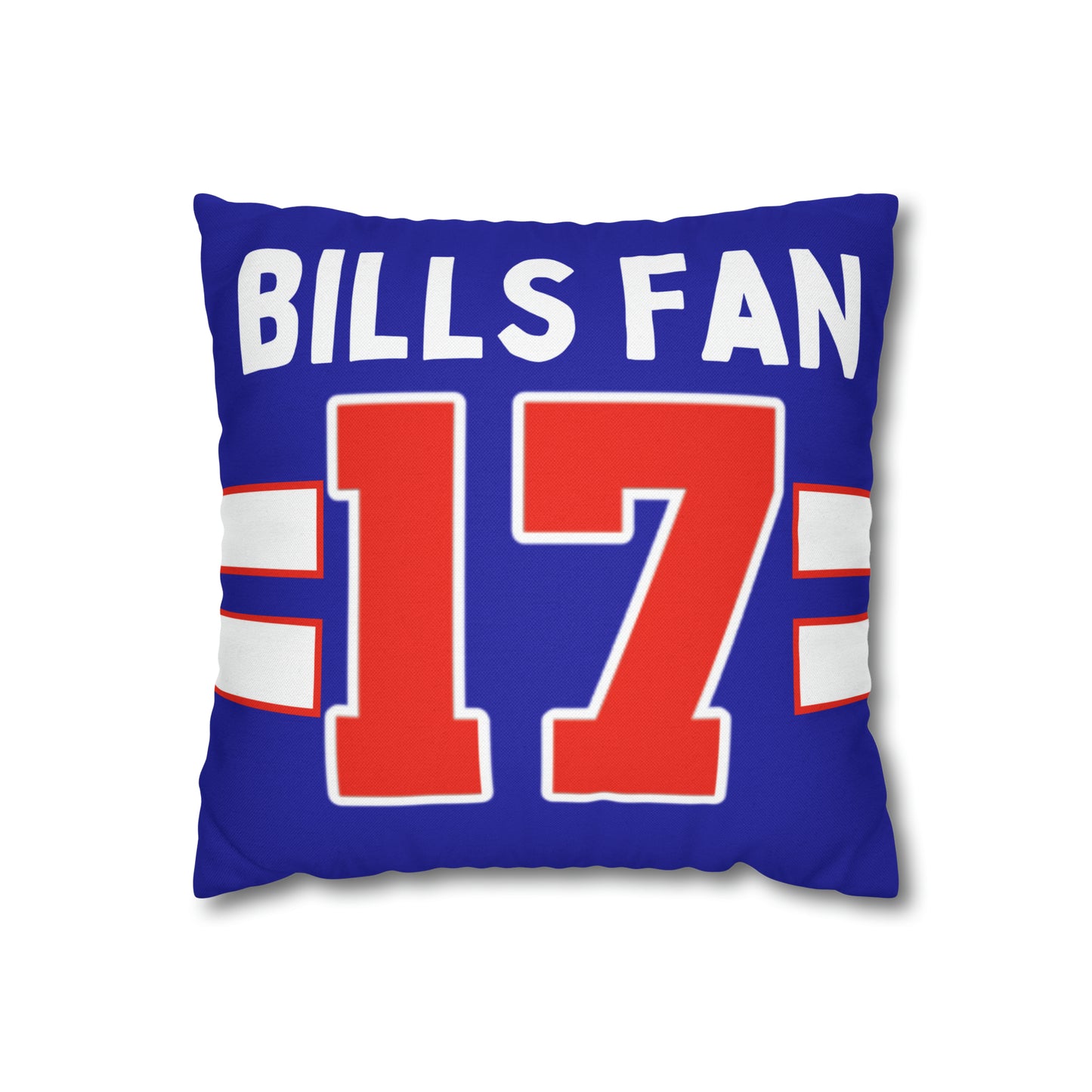 #17 Buffalo Bills Fan Spun Polyester Square Pillow Case