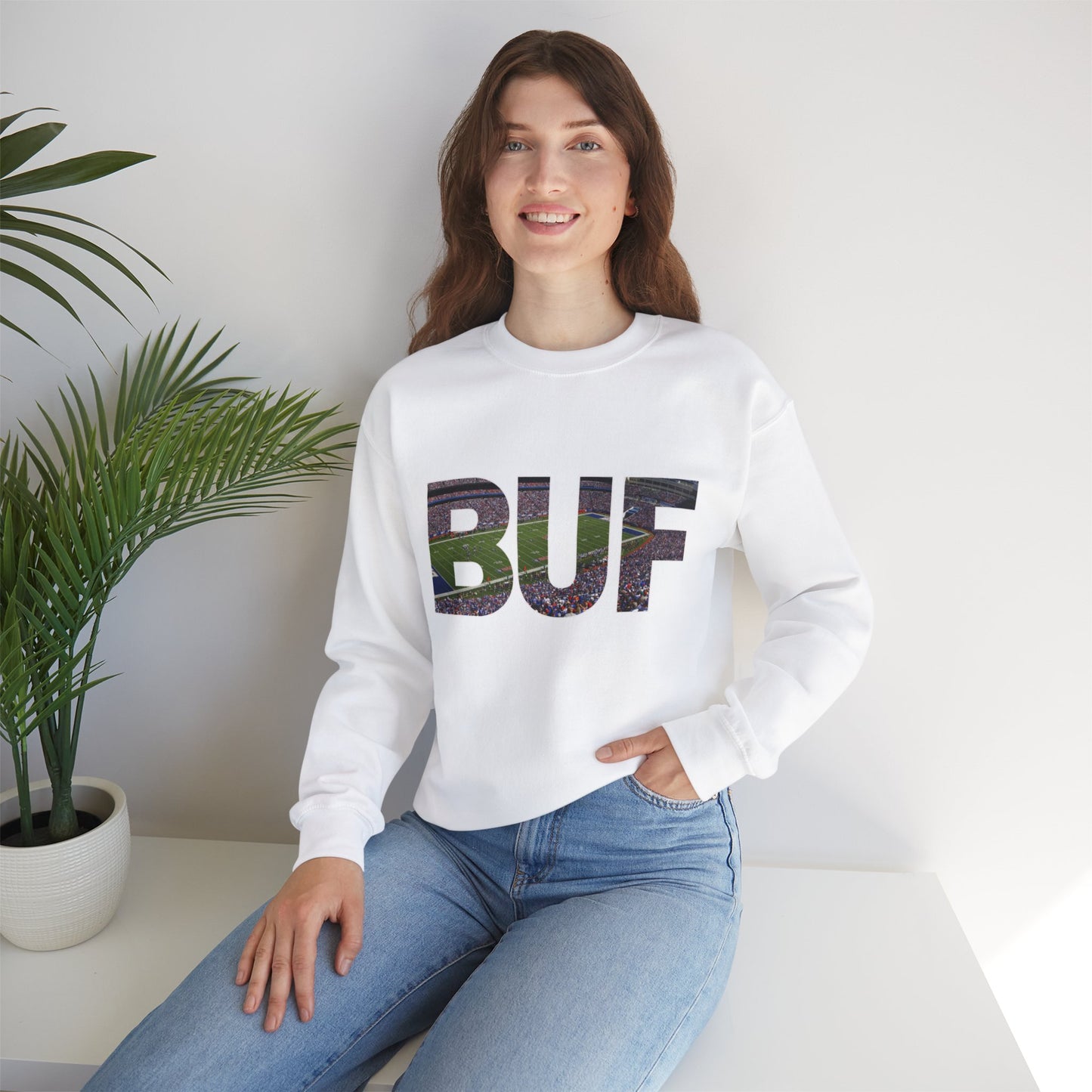 BUF Stadium Unisex Heavy Blend™ Crewneck Sweatshirt