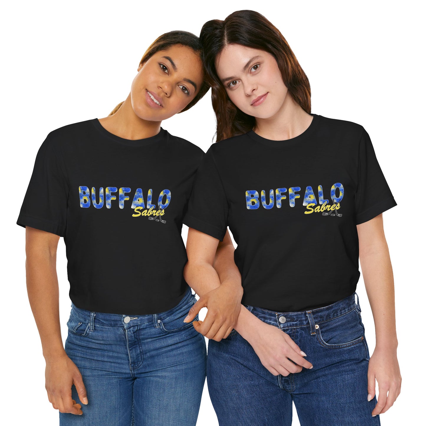 Sabres Watercolor Buffalo Unisex Short Sleeve Tee