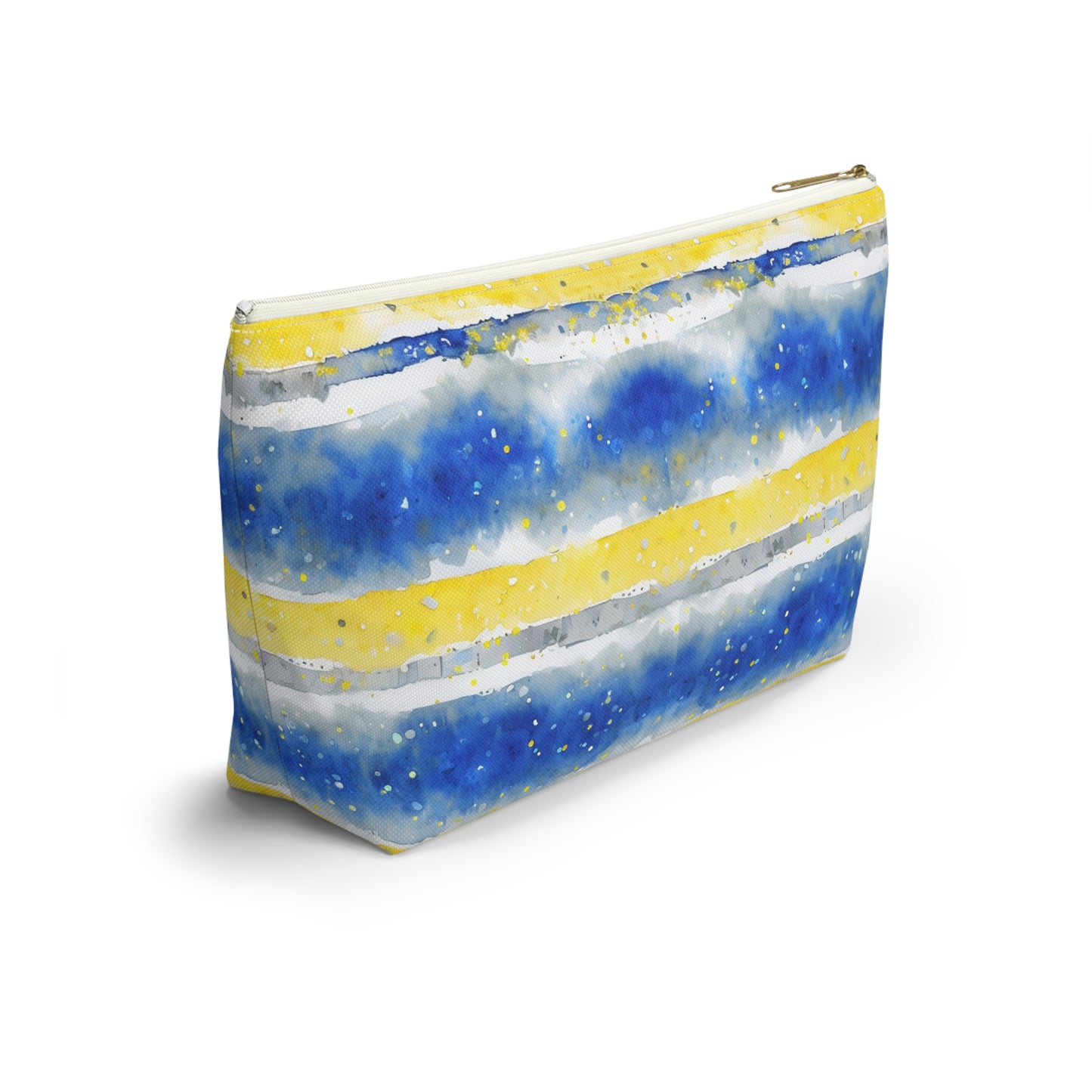 Sabres Watercolor Striped Accessory Pouch w T-bottom