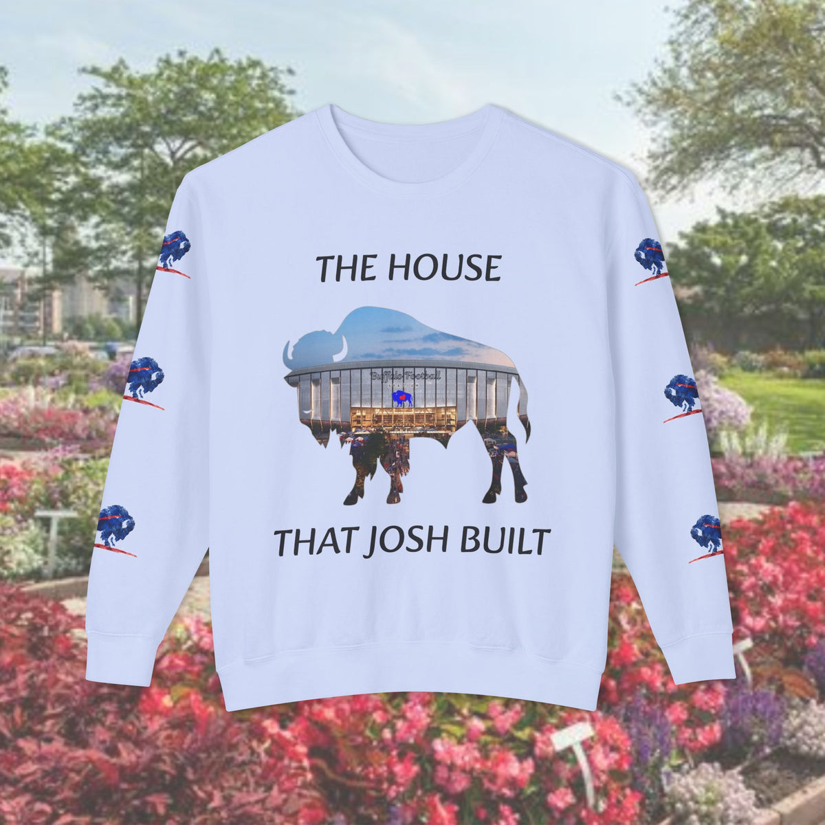 Copy of Watercolor Buffalo Football Unisex Lightweight Crewneck Sweatshirt