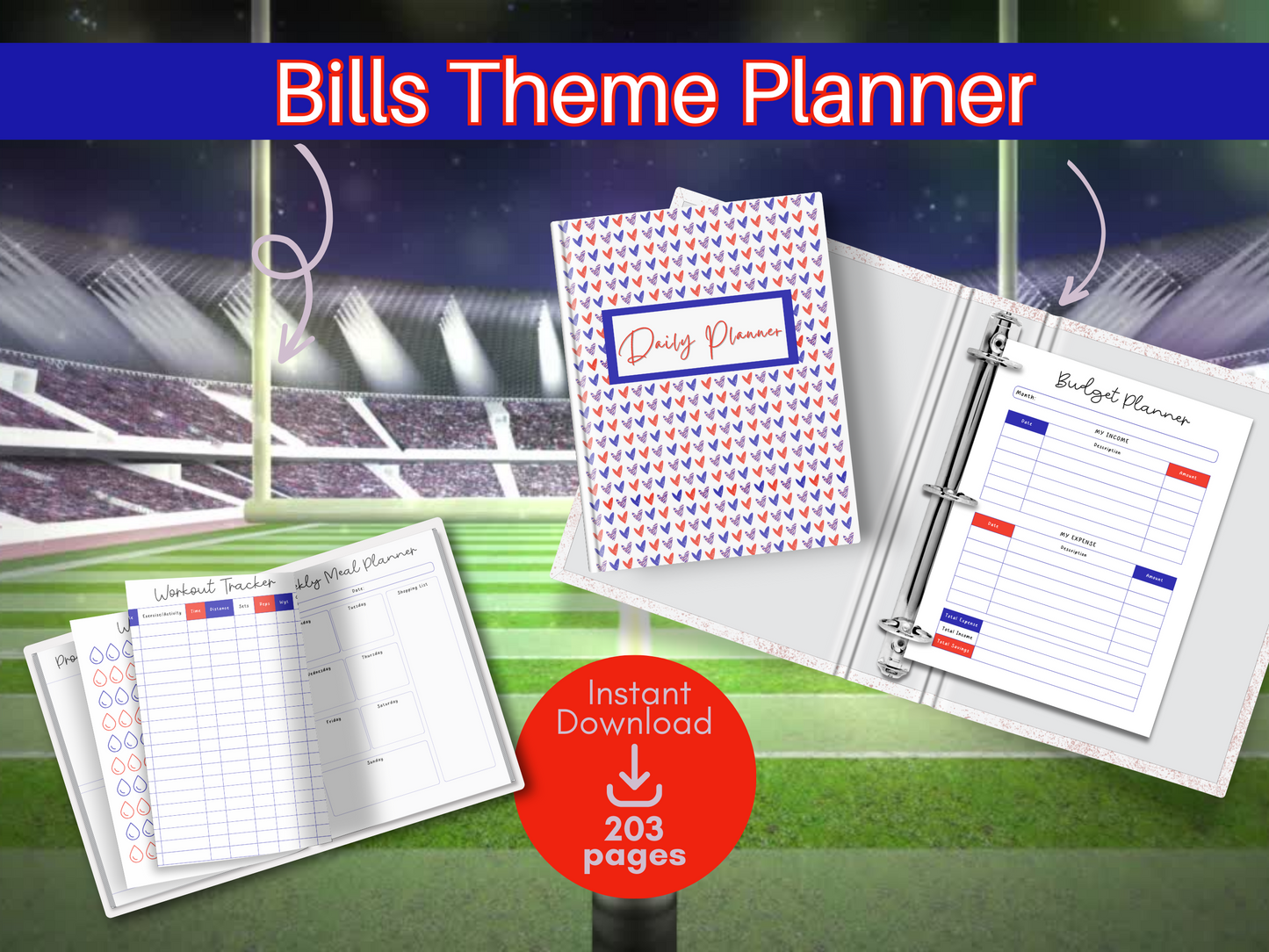 The Ultimate Buffalo Bills Planner ~ Over 200 Pages