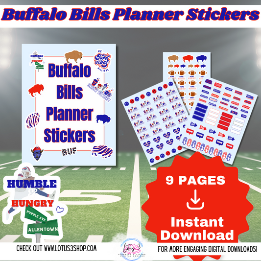 Buffalo Bills Downloadable Planner Stickers