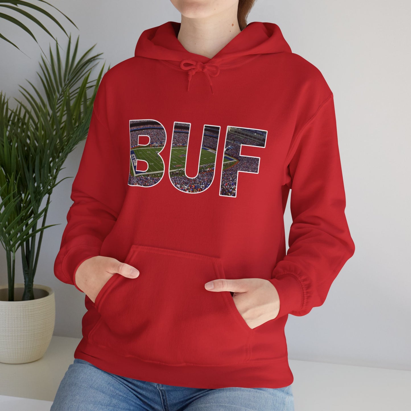 BUF Buffalo Bills Stadium Unisex Heavy Blend™ Hooded Sweatshirt