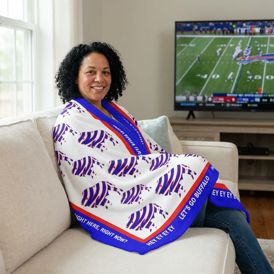 Let's Go Buffalo Velveteen Plush Blanket