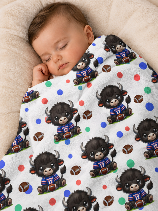 Boy Buffalo Mini Mafia Velveteen Blanket