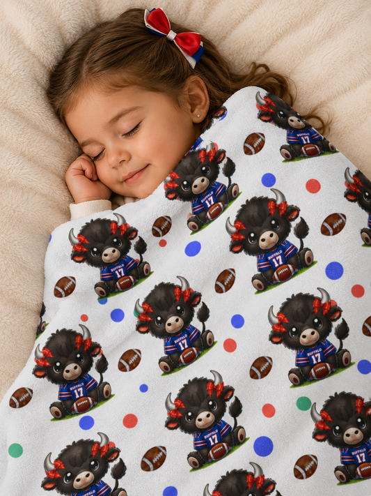 Girl Buffalo Mini Mafia Velveteen Blanket