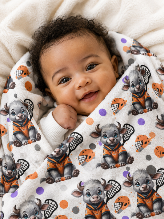 🥍 Buffalo Lacrosse  Buffalo Lacrosse Minky Blanket – Cozy Buffalo Sports Fan Blanket