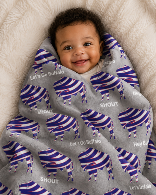 zubaz buffalo Velveteen Plush Blanket