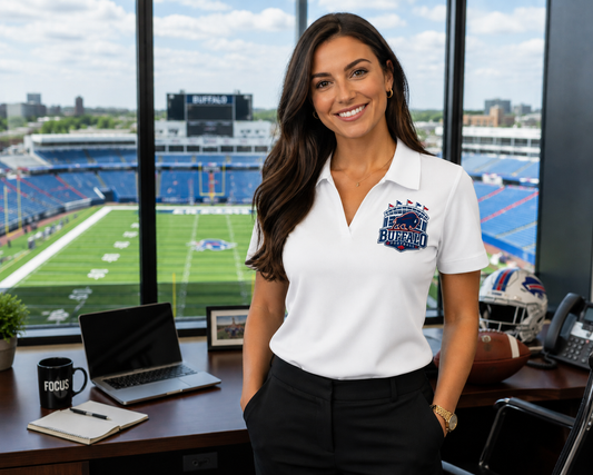 Buffalo Football Women's Dri-Mesh V-Neck Polo