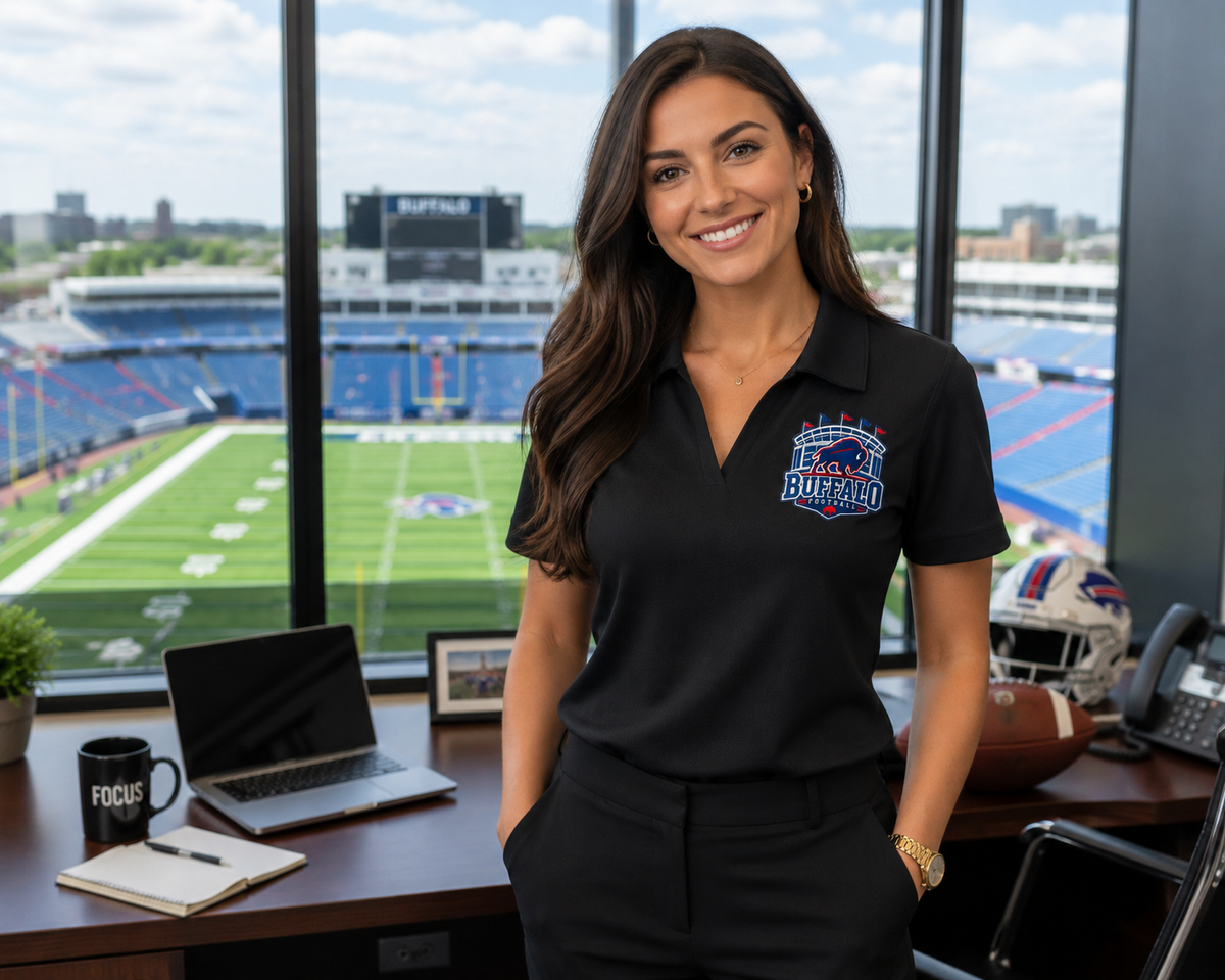 Buffalo Football Women's Dri-Mesh V-Neck Polo