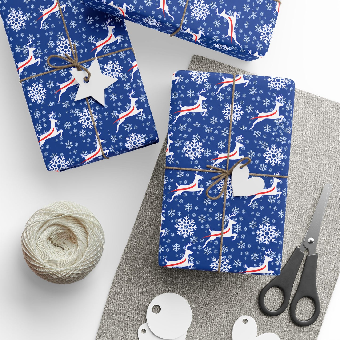 Blue Billmas Wrapping Paper