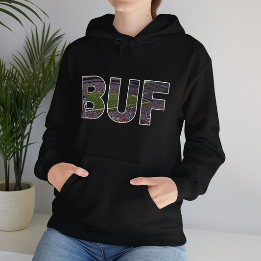 BUF Buffalo Bills Stadium Unisex Heavy Blend™ Hooded Sweatshirt