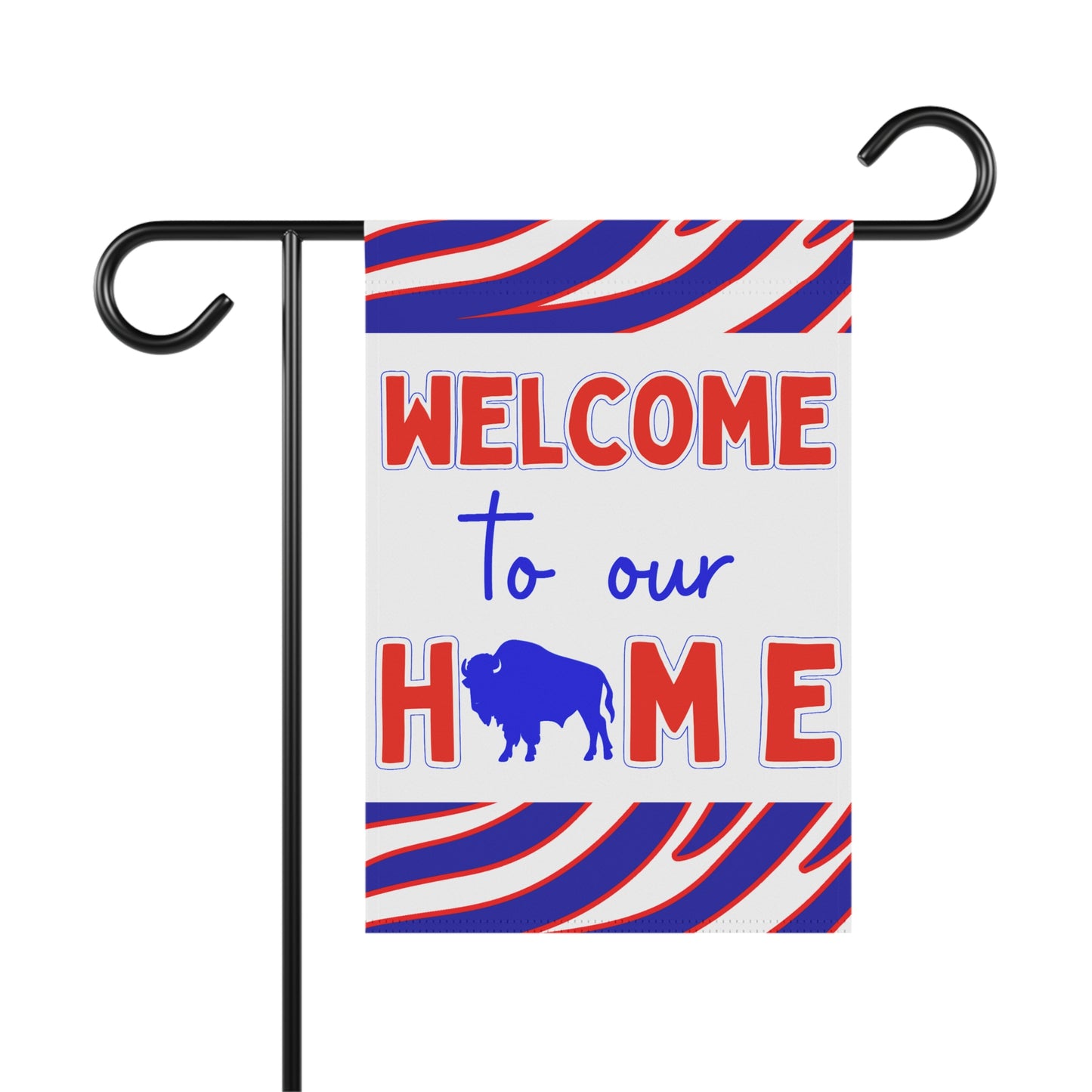 Red & Blue Welcome to Our Home House & Garden Flags