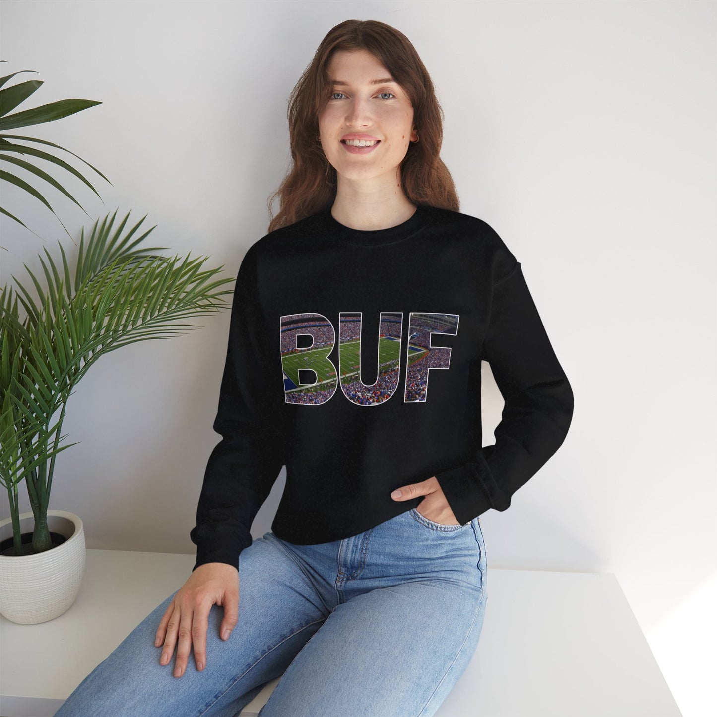 BUF Stadium Unisex Heavy Blend™ Crewneck Sweatshirt