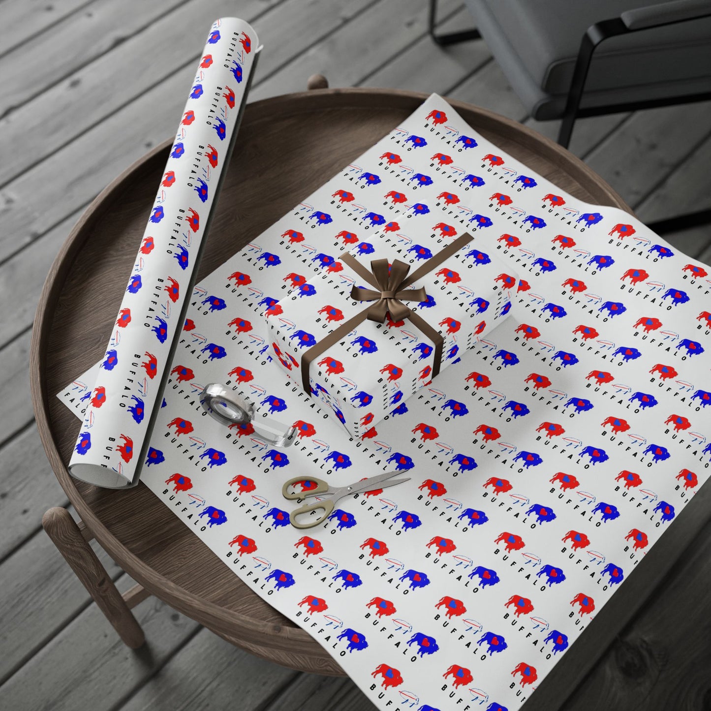 Buffalo Football Wrapping Paper - Josh Allen Potato Design