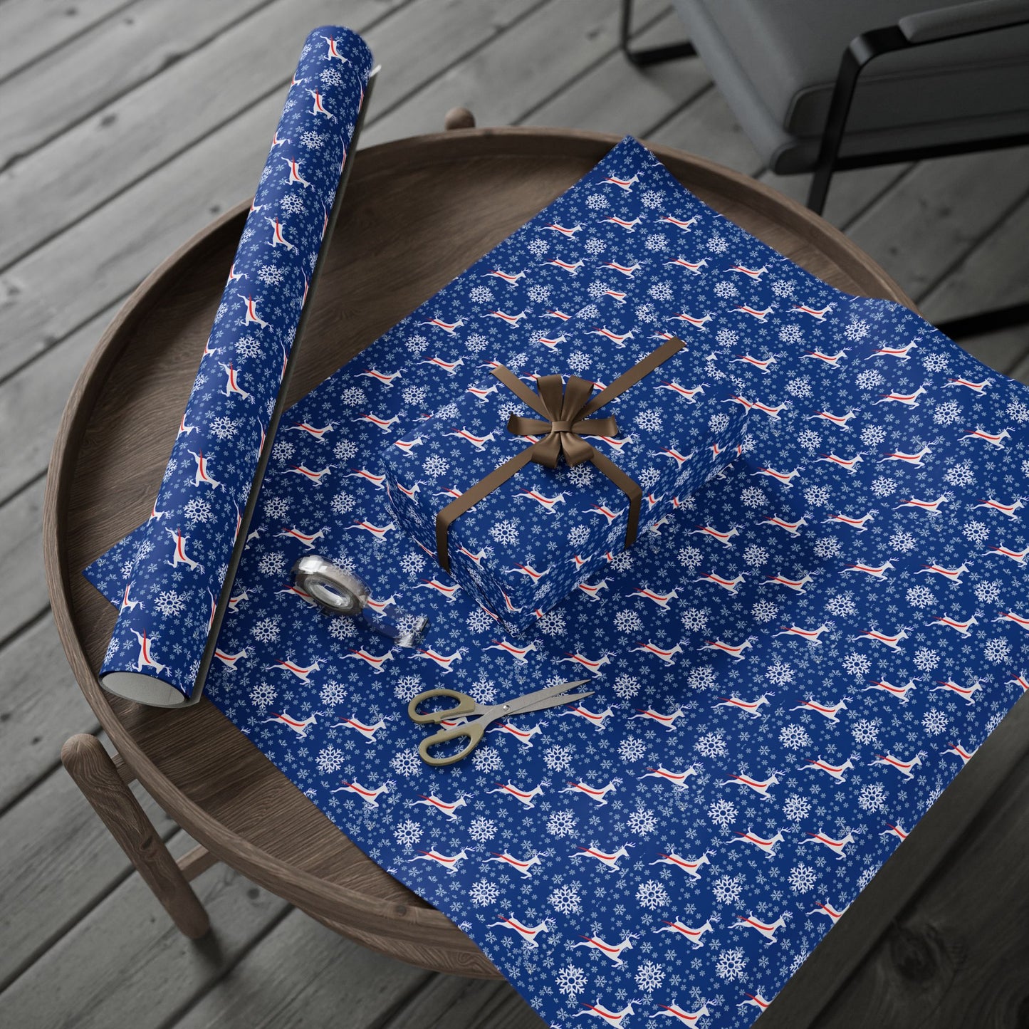 Blue Billmas Wrapping Paper