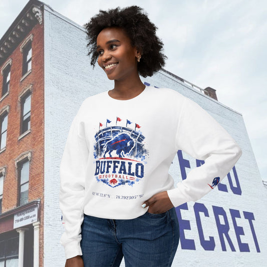 New Buffalo Football Stadium Tribute Unisex Lightweight Crewneck Sweatshirt