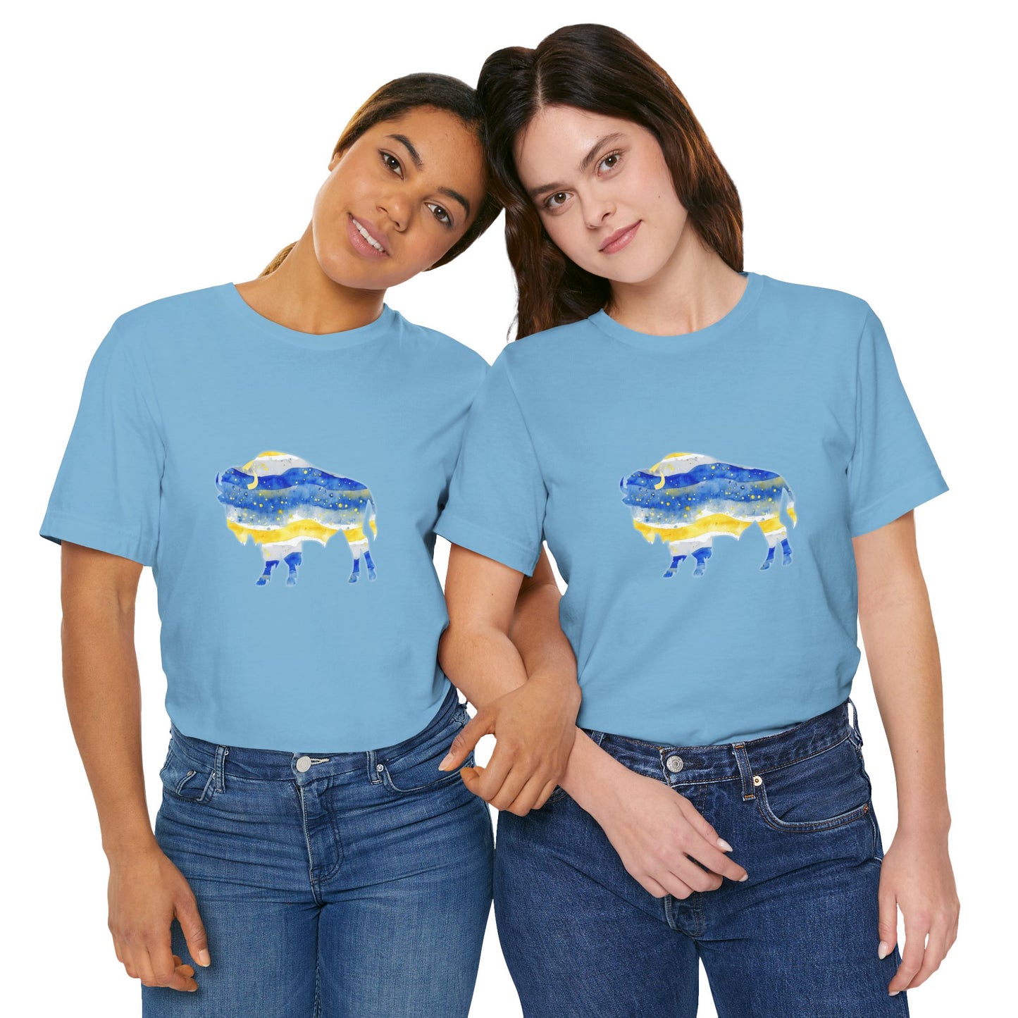 Sabres Watercolor Buffalo Unisex Short Sleeve Tee
