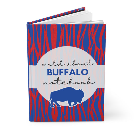 Wild About BUFFALO 6" x 9" 150 Page (75 sheets) white lined paper Hardcover Journal Matte (Pattern #15)