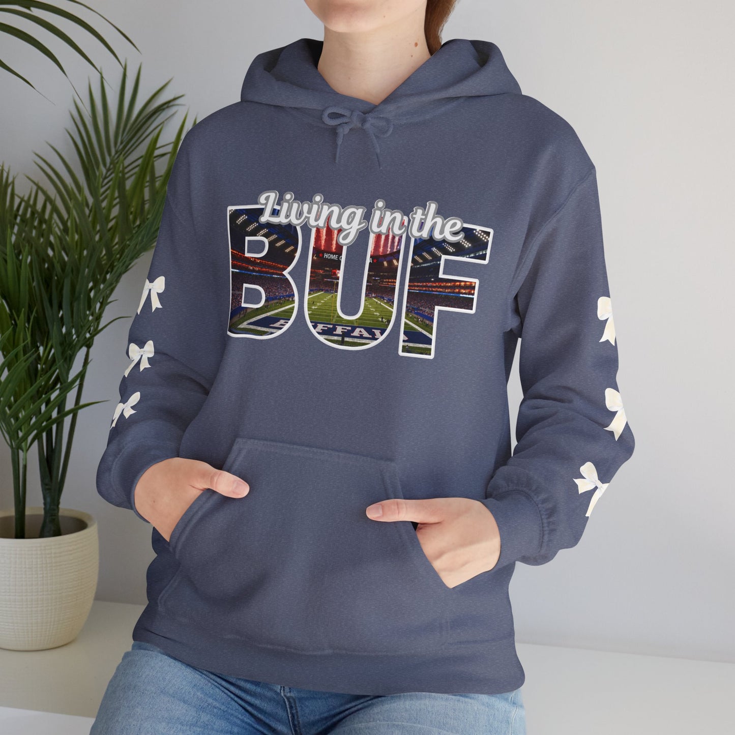 BUF Buffalo Bills Stadium Unisex Heavy Blend™ Hooded Sweatshirt