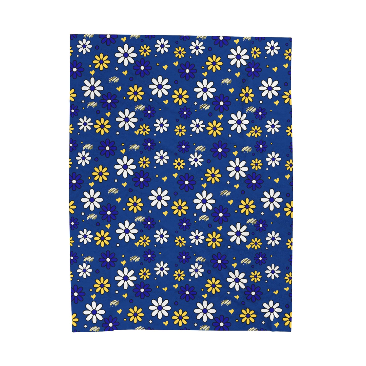 Buffalo Sabres Flower Power  Velveteen Plush Blanket