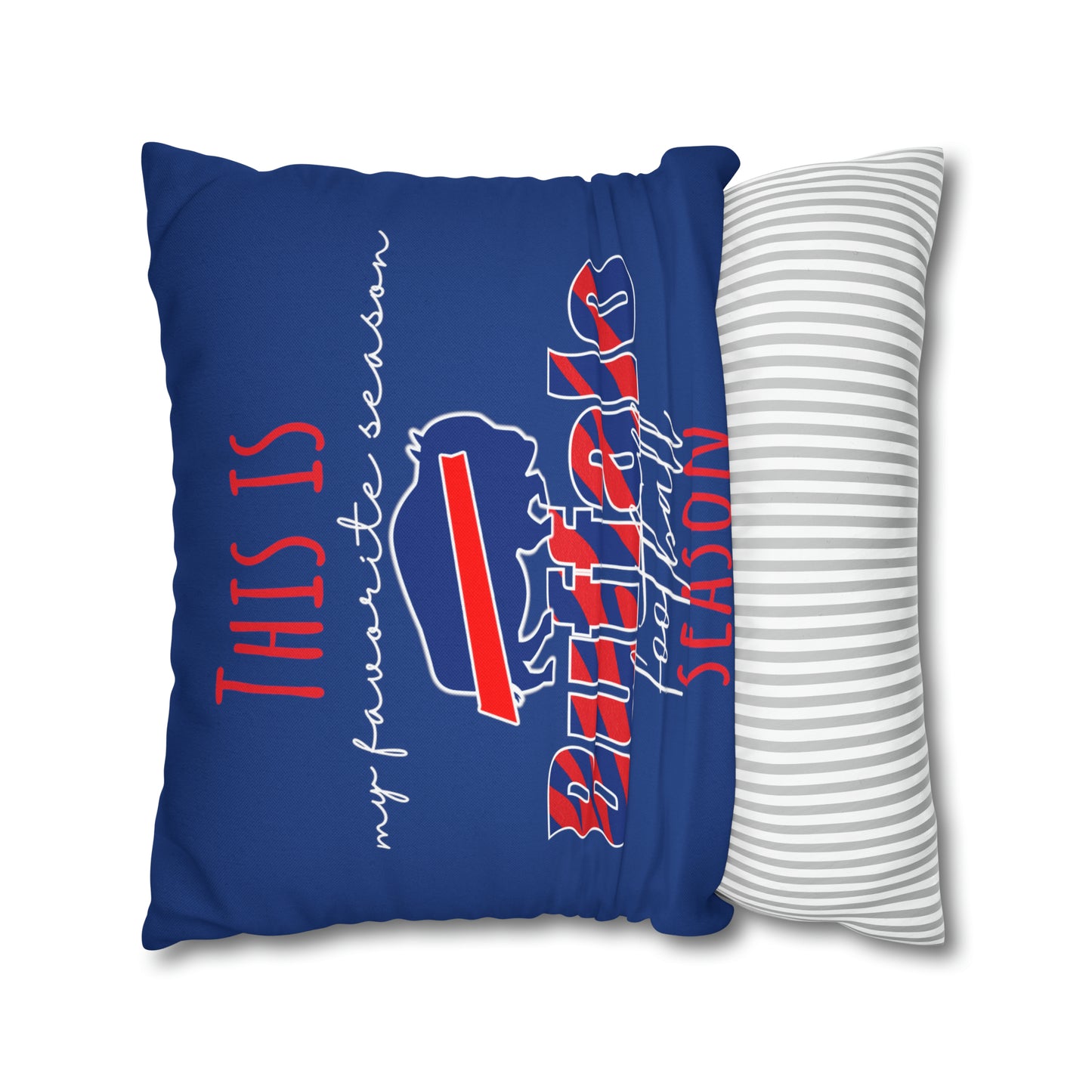 Buffalo Bills Spun Polyester Square Pillow Case