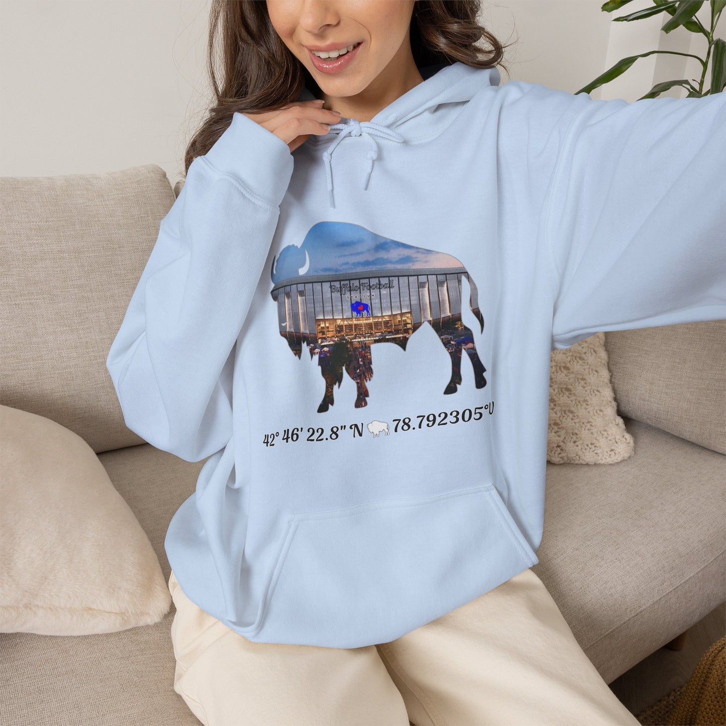 Welcome to Buffalo Football's New Stadium Unisex Heavy Blend™ Hooded Sweatshirt