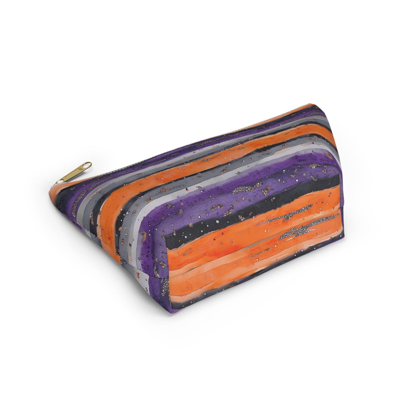 Bandits Watercolor Striped Accessory Pouch w T-bottom