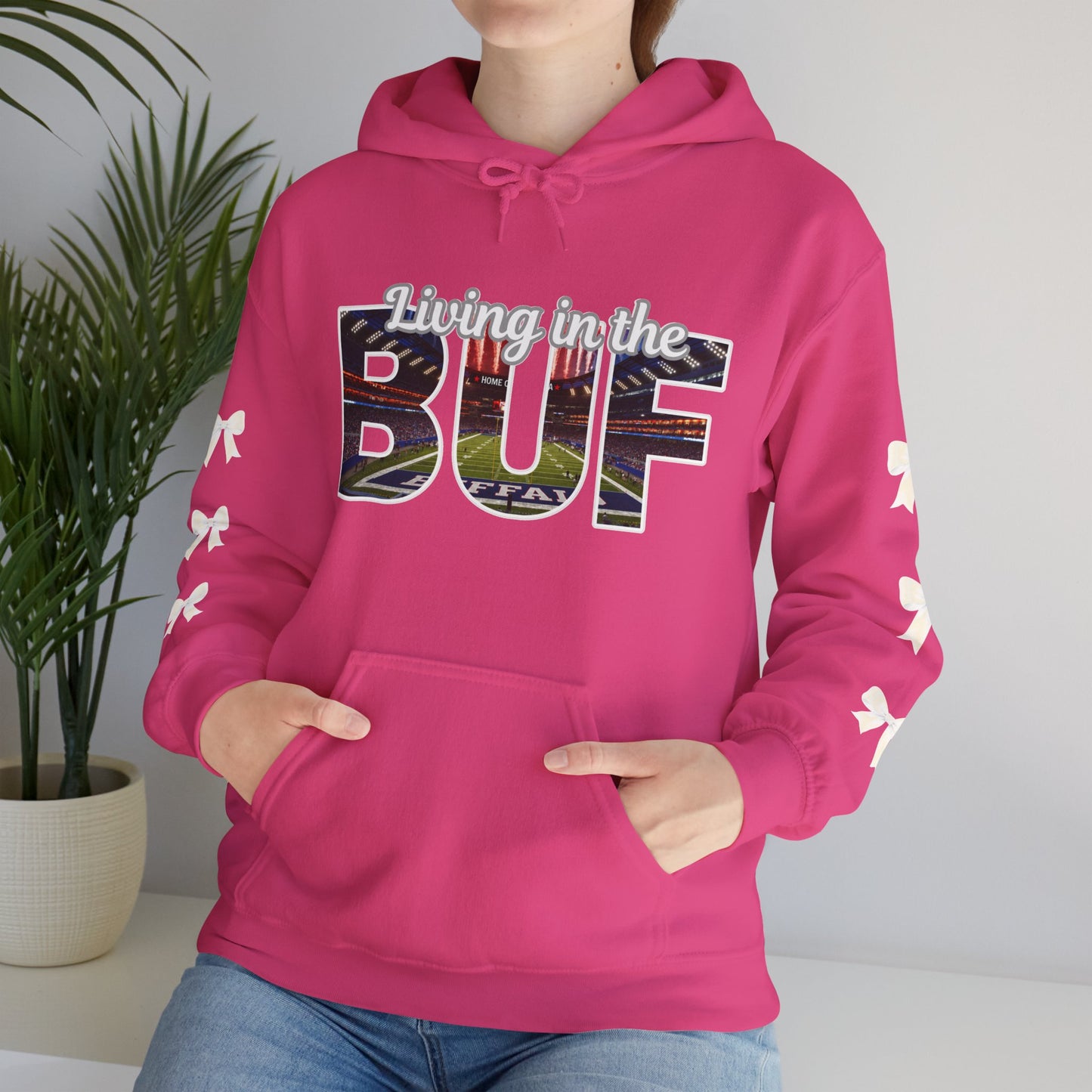 BUF Buffalo Bills Stadium Unisex Heavy Blend™ Hooded Sweatshirt