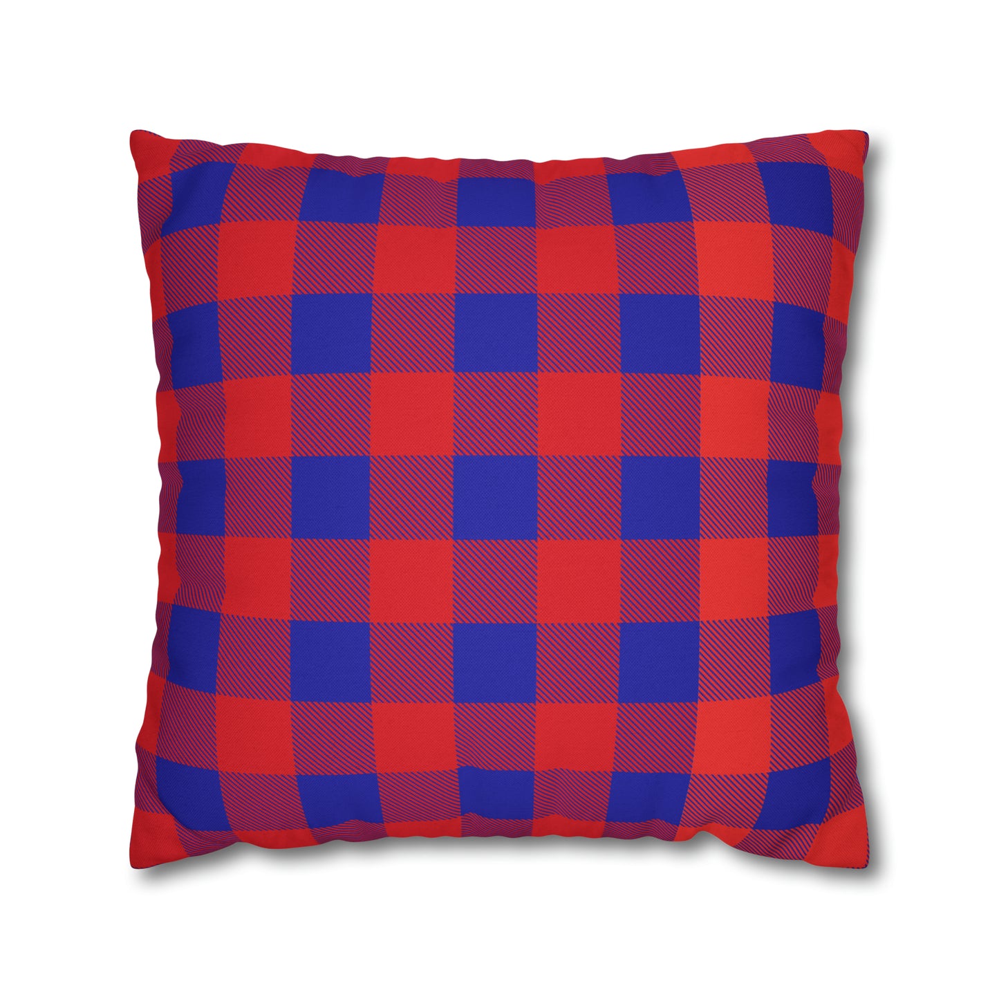 Bills Buffalo Plaid Spun Polyester Square Pillow Case