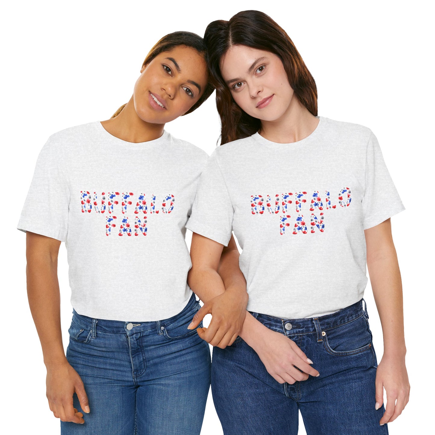 Floral Watercolor Buffalo Fan Unisex Short Sleeve Tee