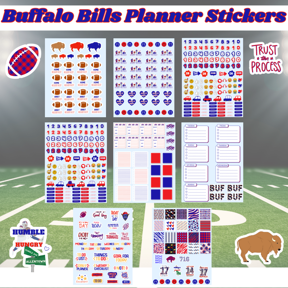 Buffalo Bills Downloadable Planner Stickers