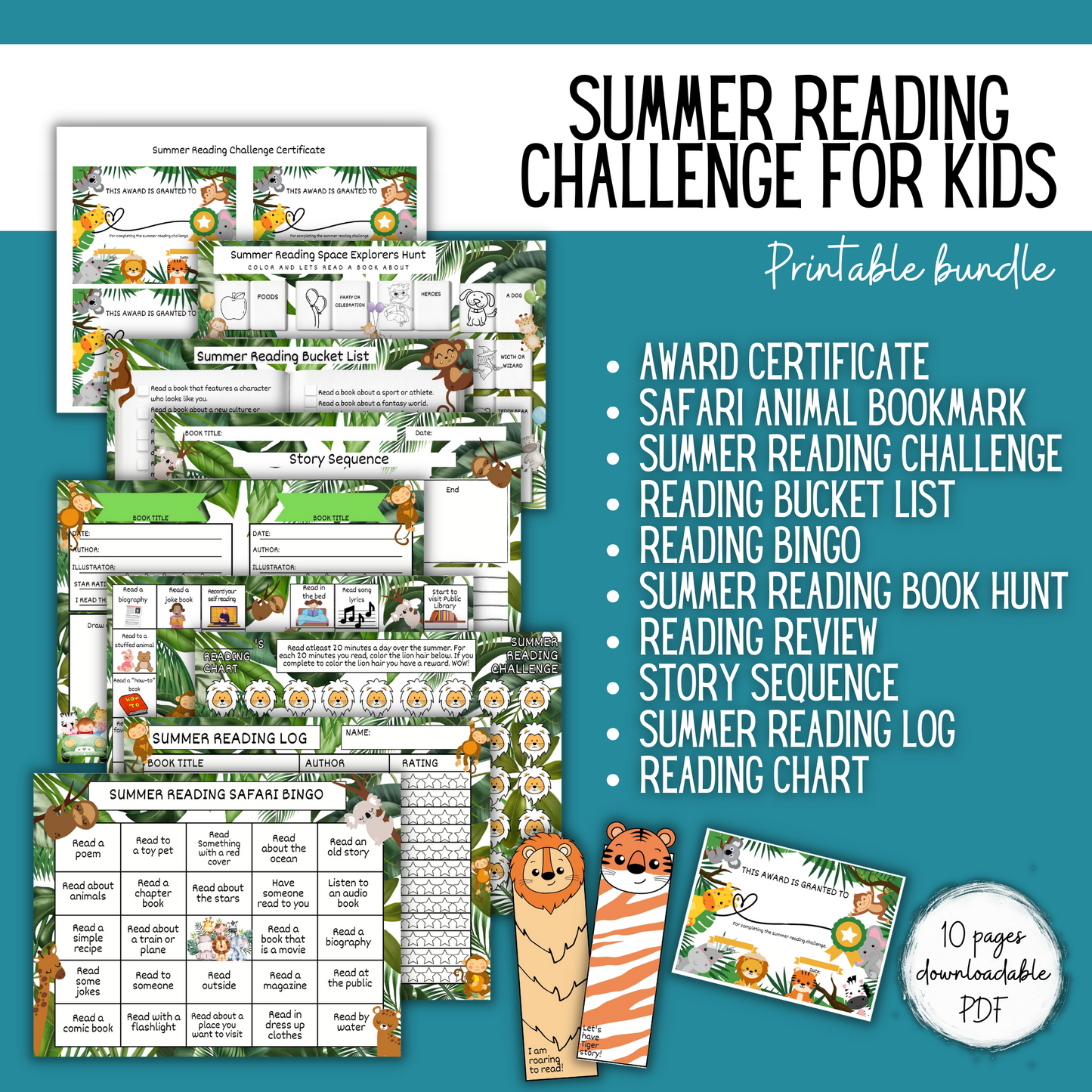 Summer Reading Challenge _ Safari Theme