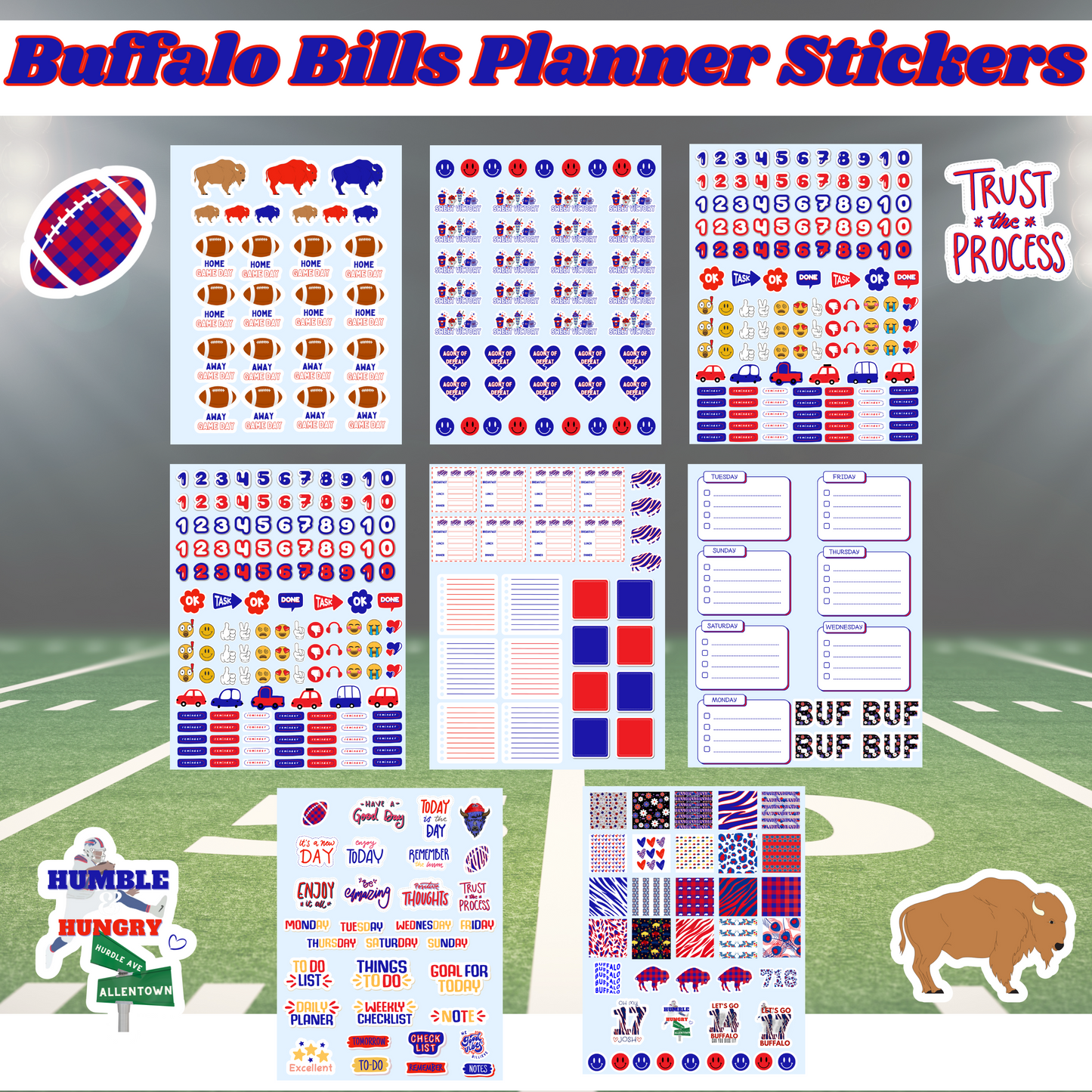 Buffalo Bills Planner Sticker Digital Download