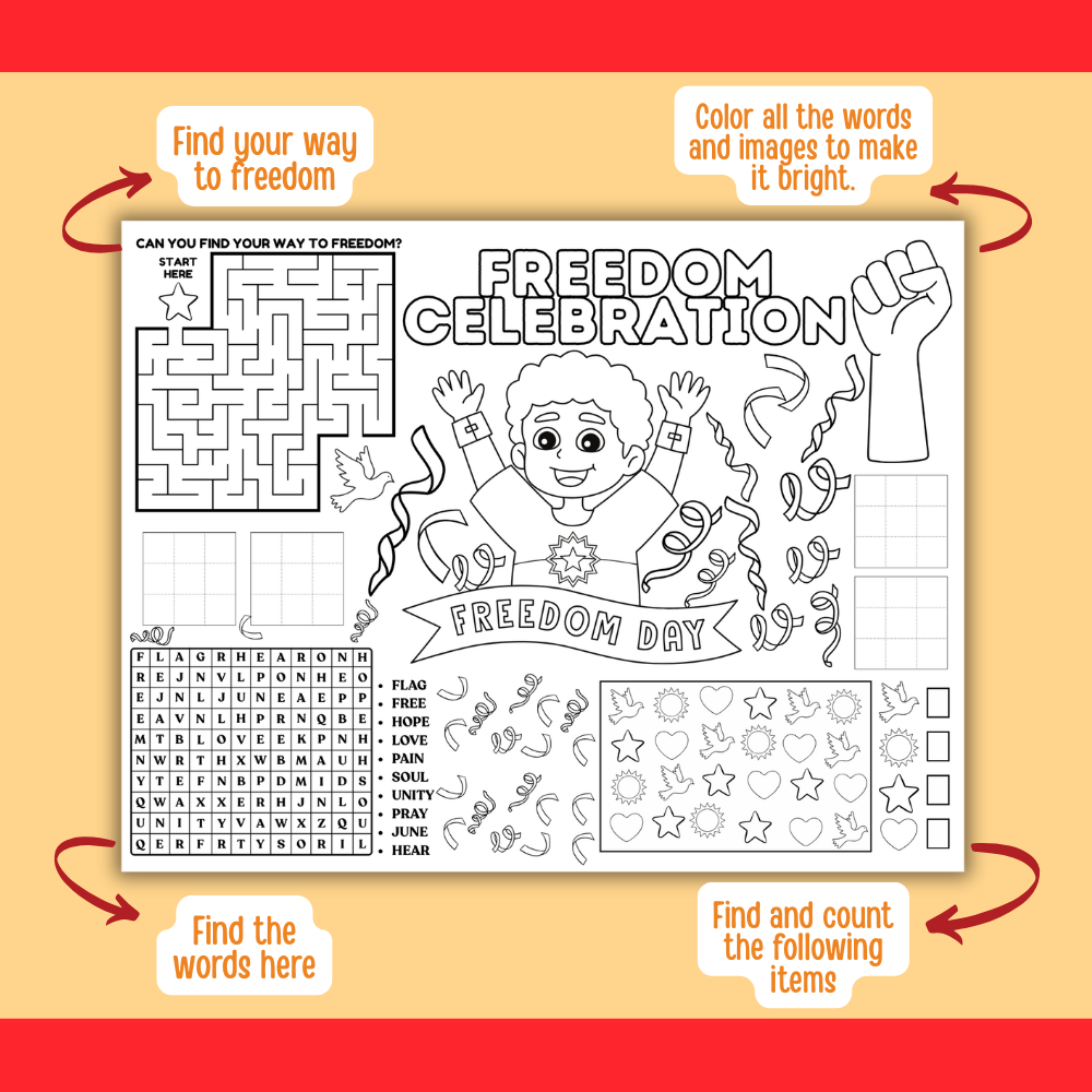 Juneteenth Digital Download Printable Activities