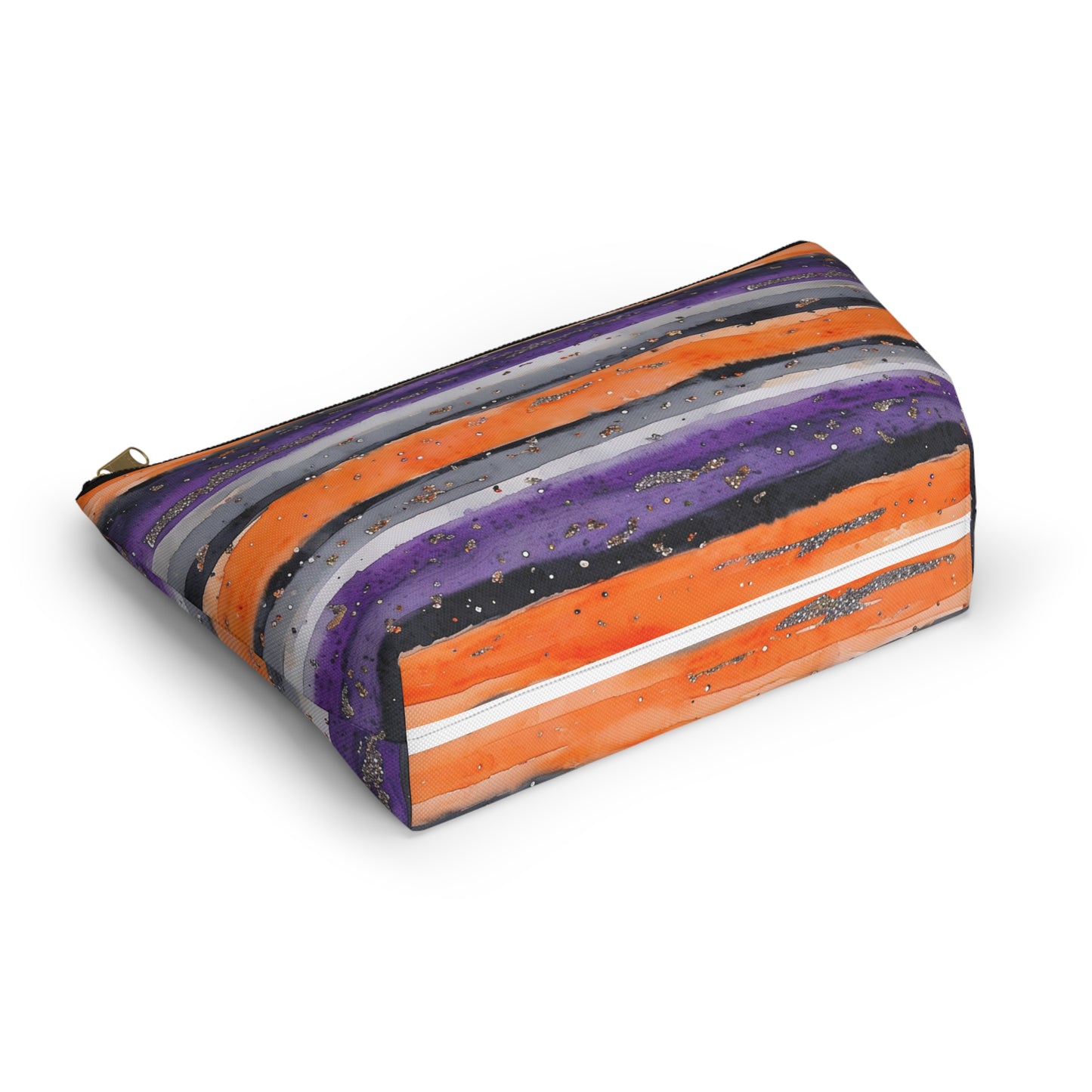 Bandits Watercolor Striped Accessory Pouch w T-bottom