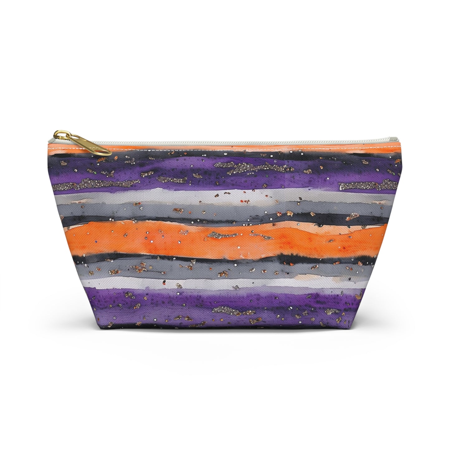 Bandits Watercolor Striped Accessory Pouch w T-bottom