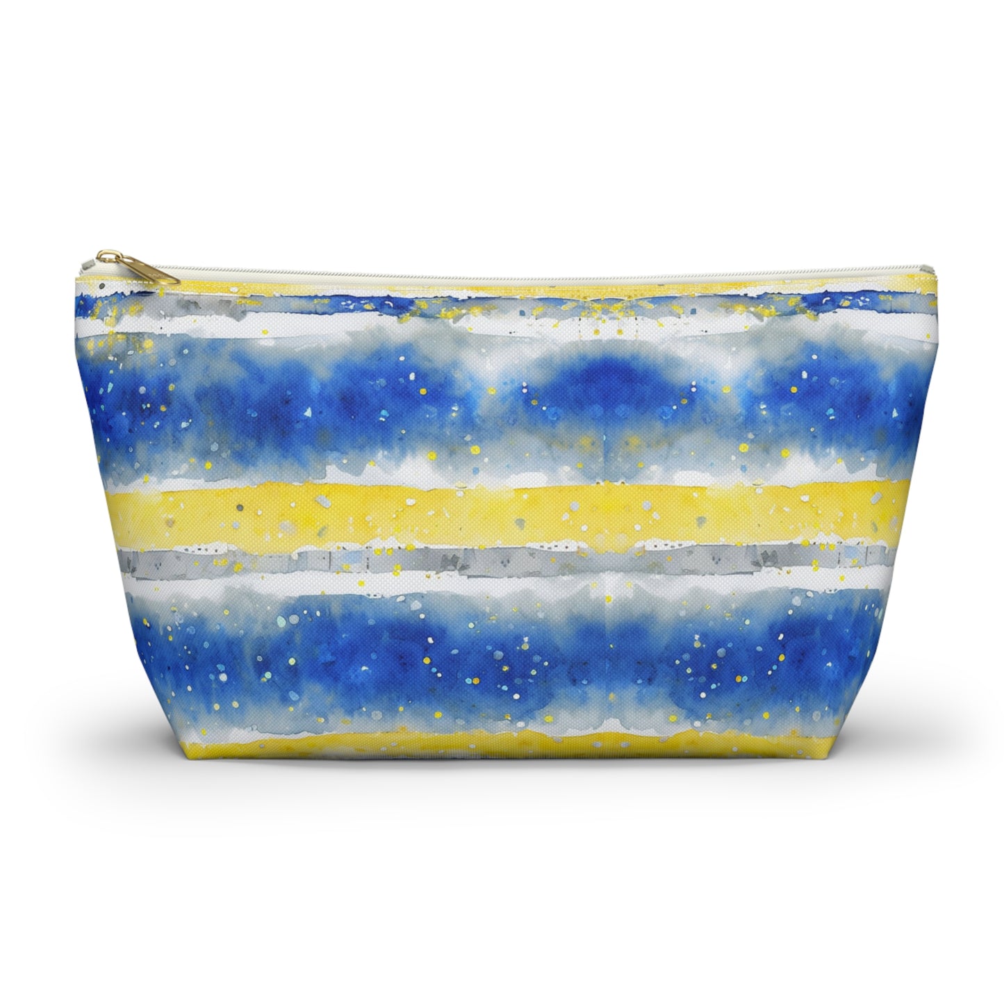 Sabres Watercolor Striped Accessory Pouch w T-bottom