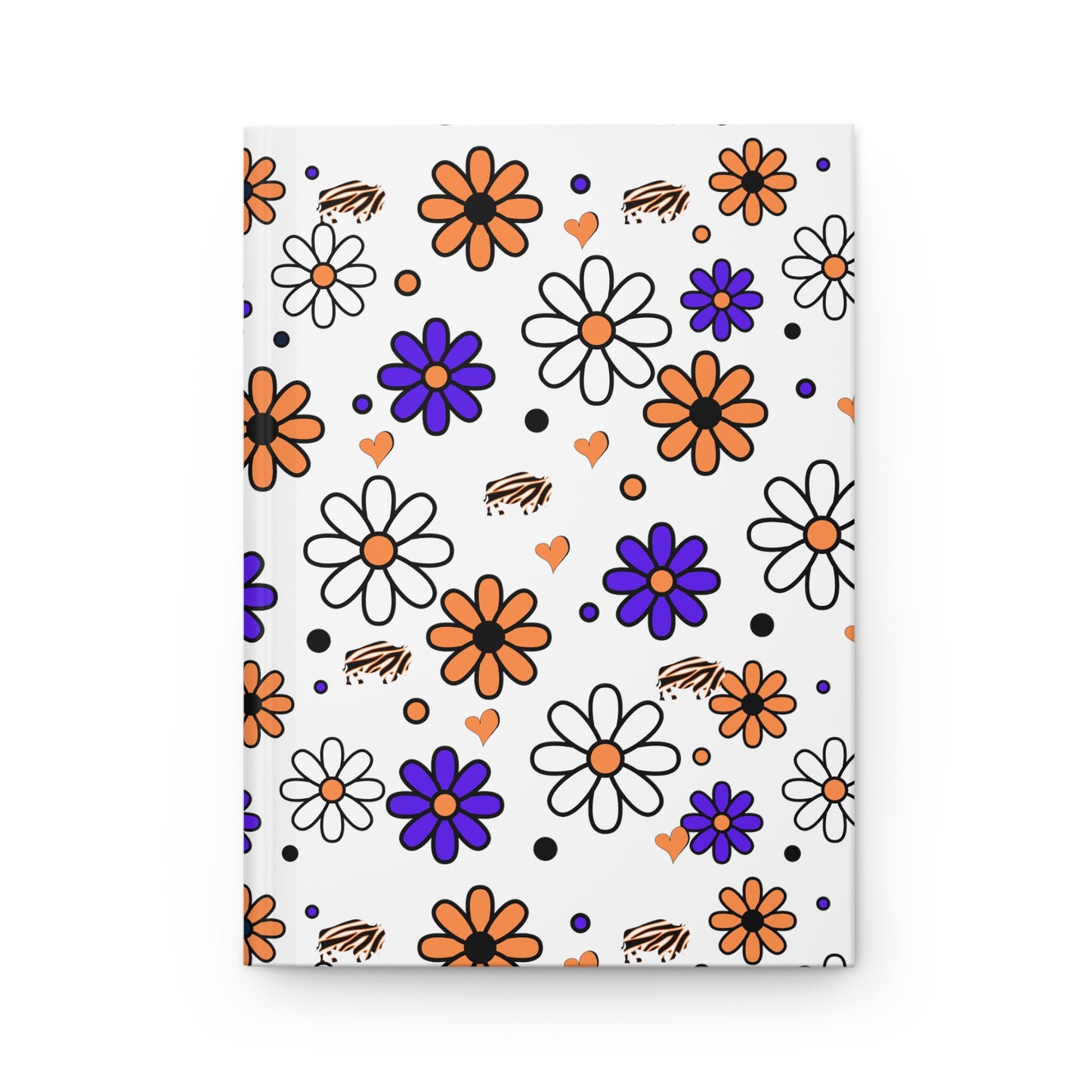 Bandits Flower Power 6" x 9" 150 Page (75 sheets) white lined paper Hardcover Journal